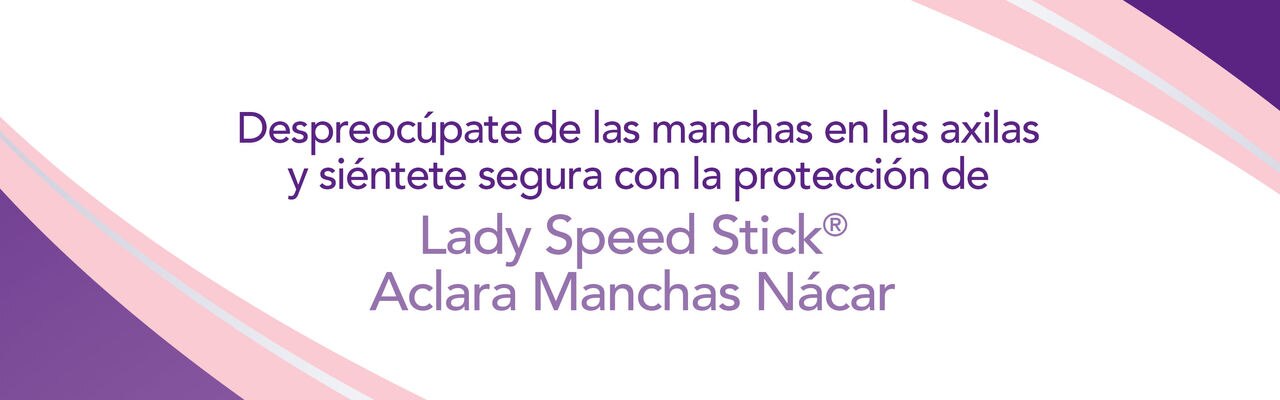 Aclara las manchas de las axilas con el desodorante antitranspirante Lady Speed Stick Aclara Manchas Nácar en aerosol  